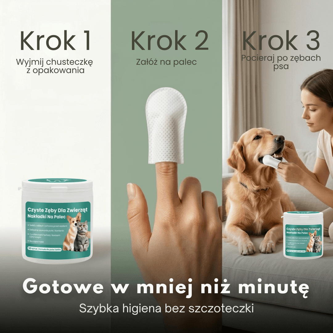 Damero - chusteczki do higieny jamy ustnej zwierząt (50szt.)