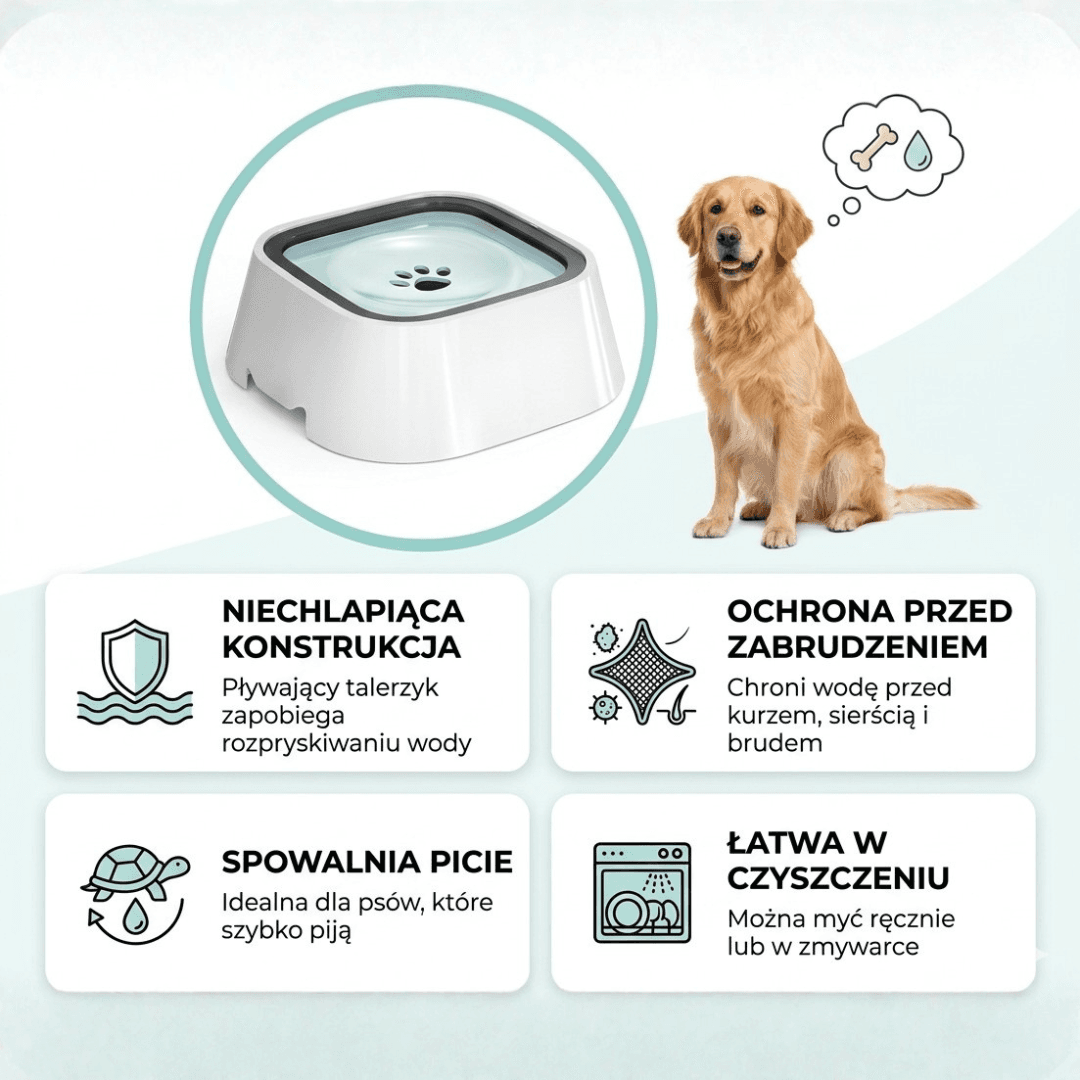 Niechlapek - zero zalanych podłóg miska antyrozbryzgowa 1,5L