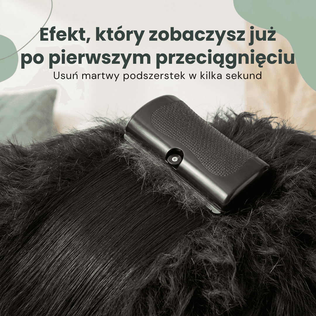 ShavZero - szczotka dla psów w technologi NickFree usuwa 99% luźniego futra