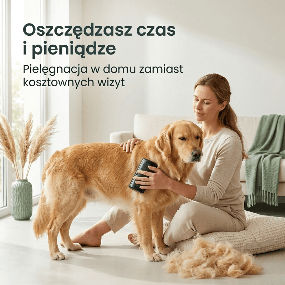 ShavZero - szczotka dla psów w technologi NickFree usuwa 99% luźniego futra
