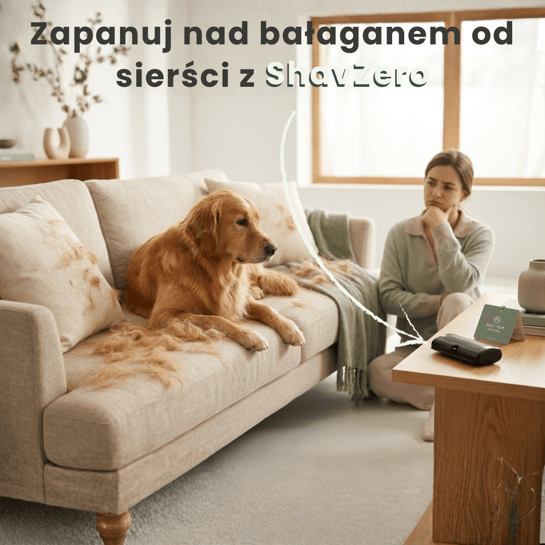 ShavZero - szczotka dla psów w technologii NickFree usuwa 99% luźnego futra