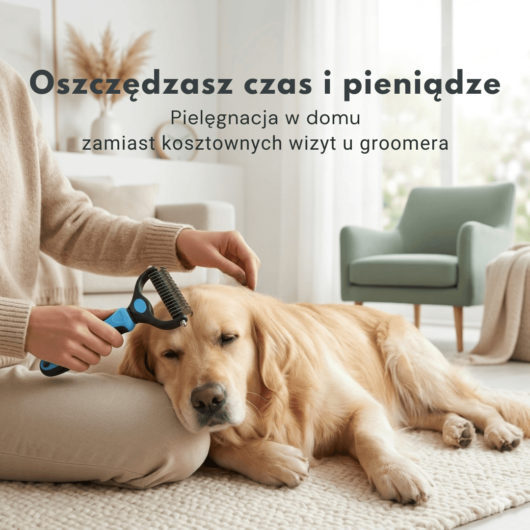 RashZero - szczotka dla psów w technologii SkinSafe usuwa 99% luźnego futra