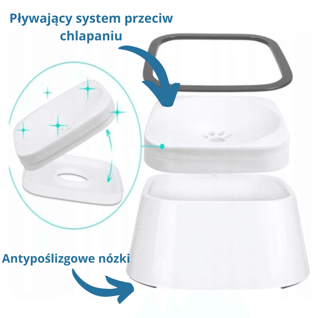 Niechlapek - zero zalanych podłóg miska antyrozbryzgowa 1,5L
