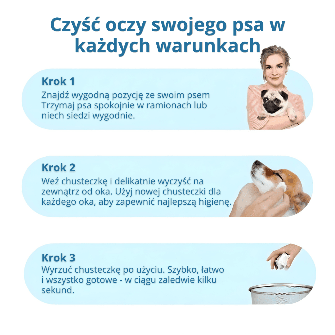 LumiEye — chusteczki do czyszczenia oczu psa 130 szt.