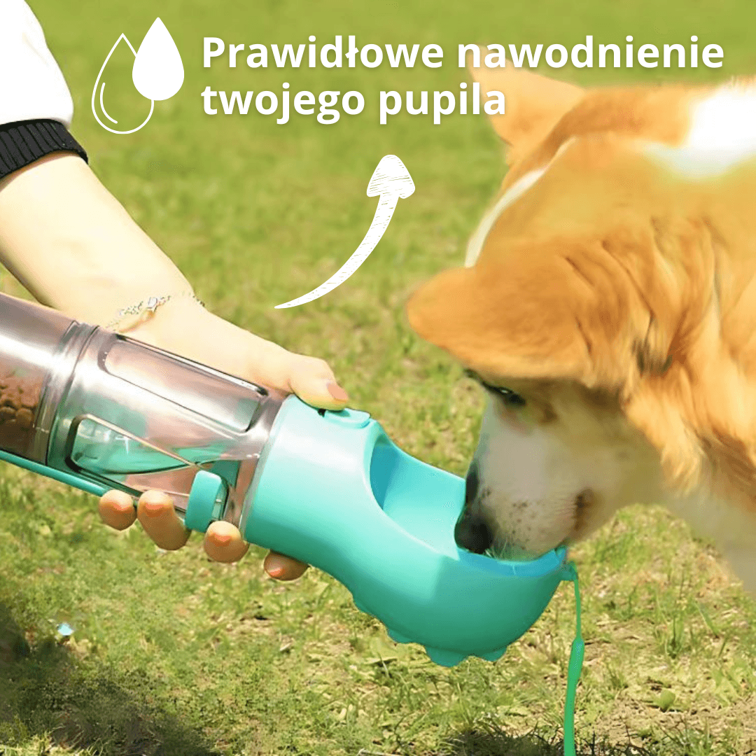 PawGo 3w1 - Butelka 300ml dla psa i kota