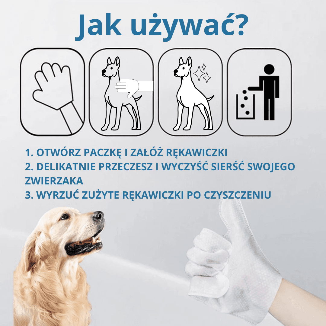 PawSpa Glove- rękawiczki jednorazowe pielęgnacyjne (6szt.)