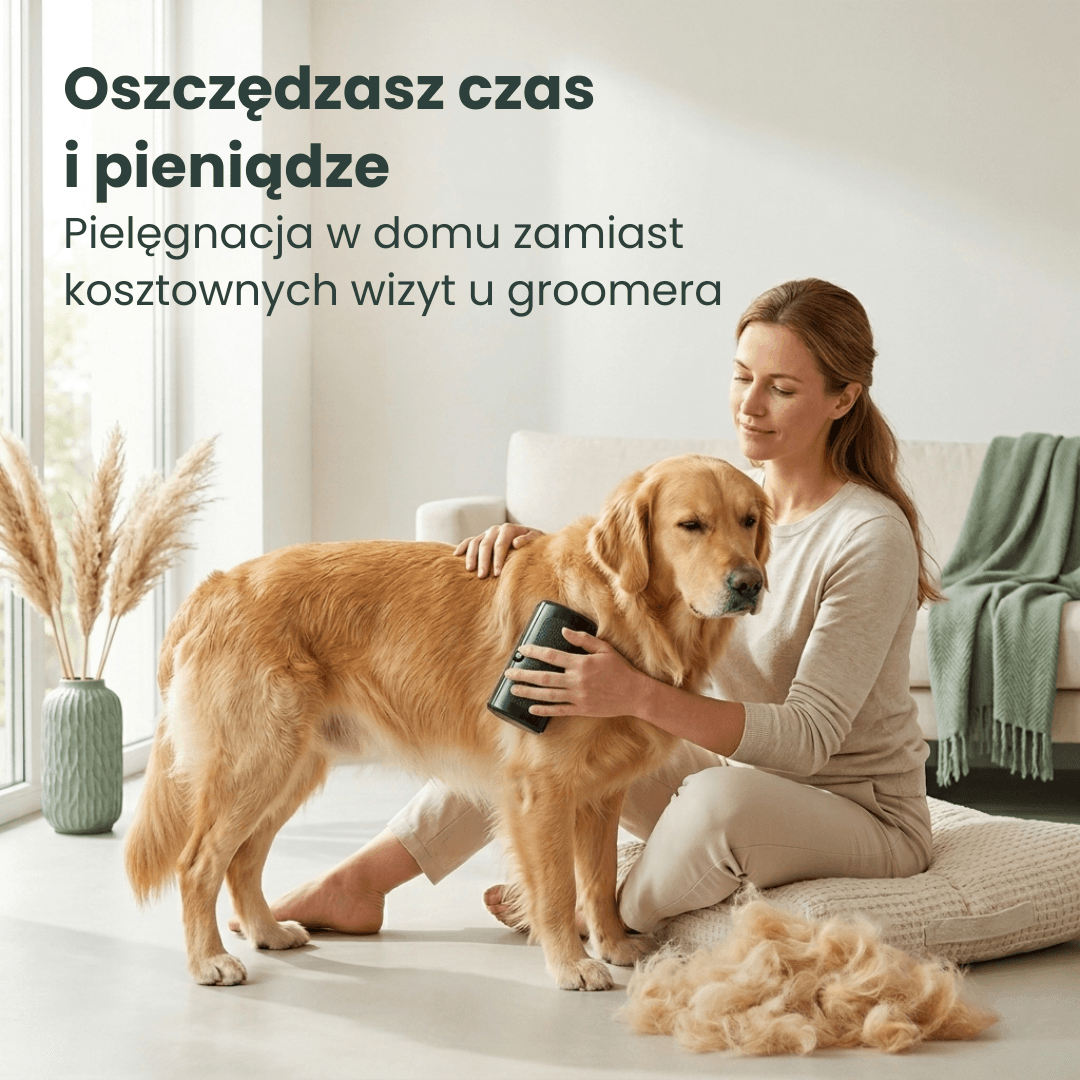 ShavZero - szczotka dla psów w technologii NickFree usuwa 99% luźnego futra