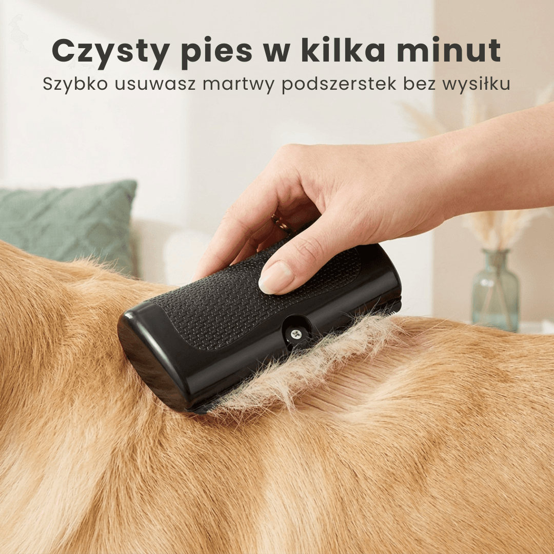 ShavZero - szczotka dla psów w technologi NickFree usuwa 99% luźniego futra