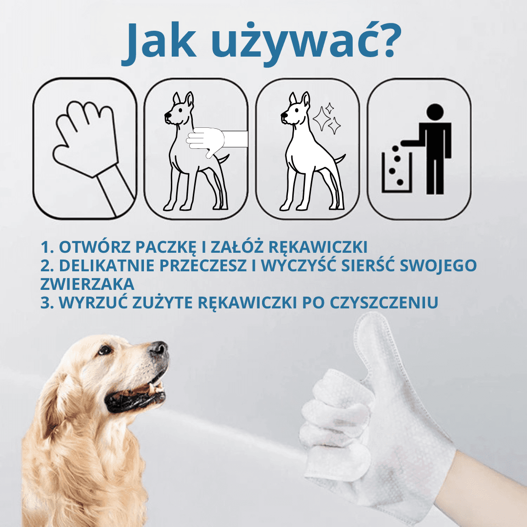 PawSpa Glove- rękawiczki jednorazowe pielęgnacyjne (6szt.)