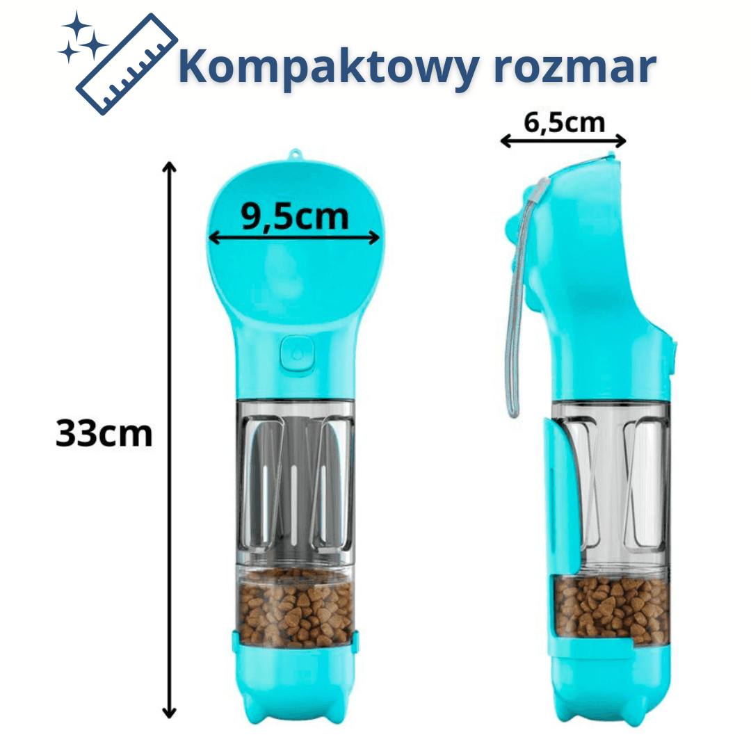 PawGo 3w1 - Butelka 300ml dla psa i kota